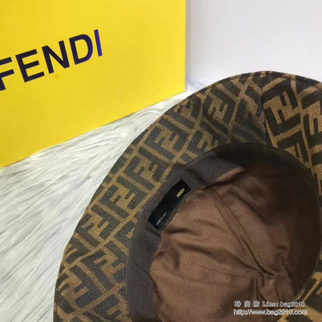 FENDI芬迪 專櫃同步 新品經典 隨意折疊漁夫帽 LLWJ7128